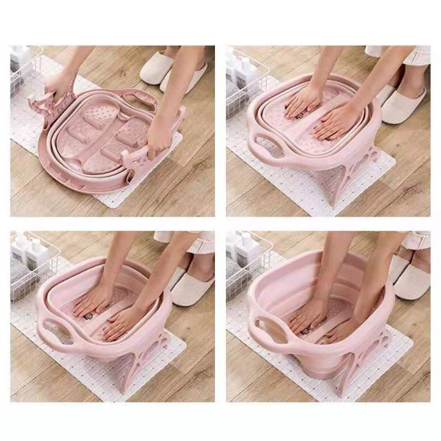 Foldable Foot Spa Soak Massage Bucket Home Travel Large Space Basin Healthy Re