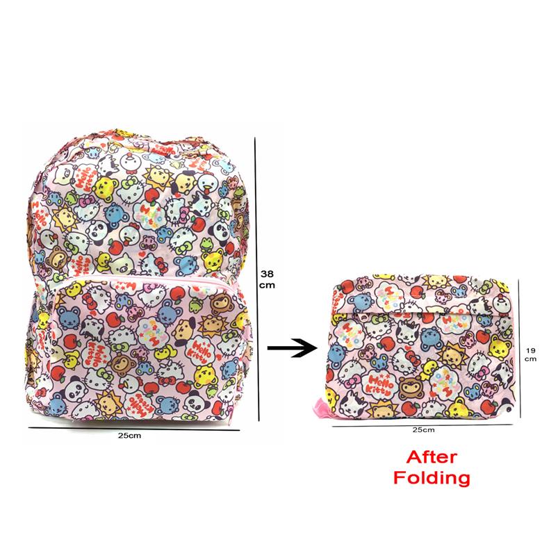 Foldable Travel Backpack Lightweight Hello Kitty