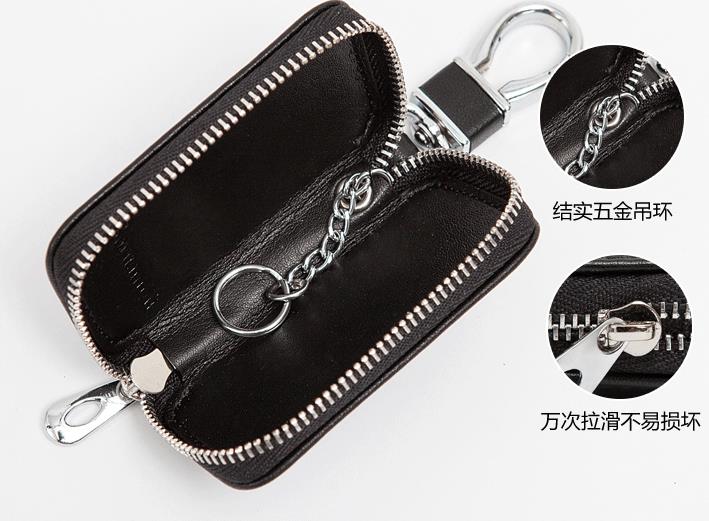 FORD Car Key Pouch / Key Chain / Key Holder Genuine Leather (Type D)