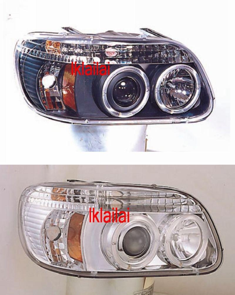 Ford Explorer 95-01 LED Ring Head Lamp [Black/Chrome Housing]