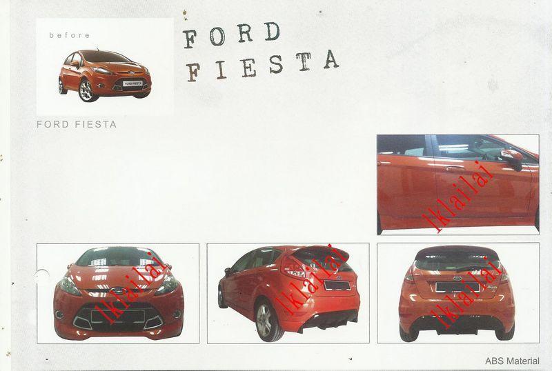 Ford Fiesta '09-'12 OEM Style Full Set Body Kit ABS Material Skirting