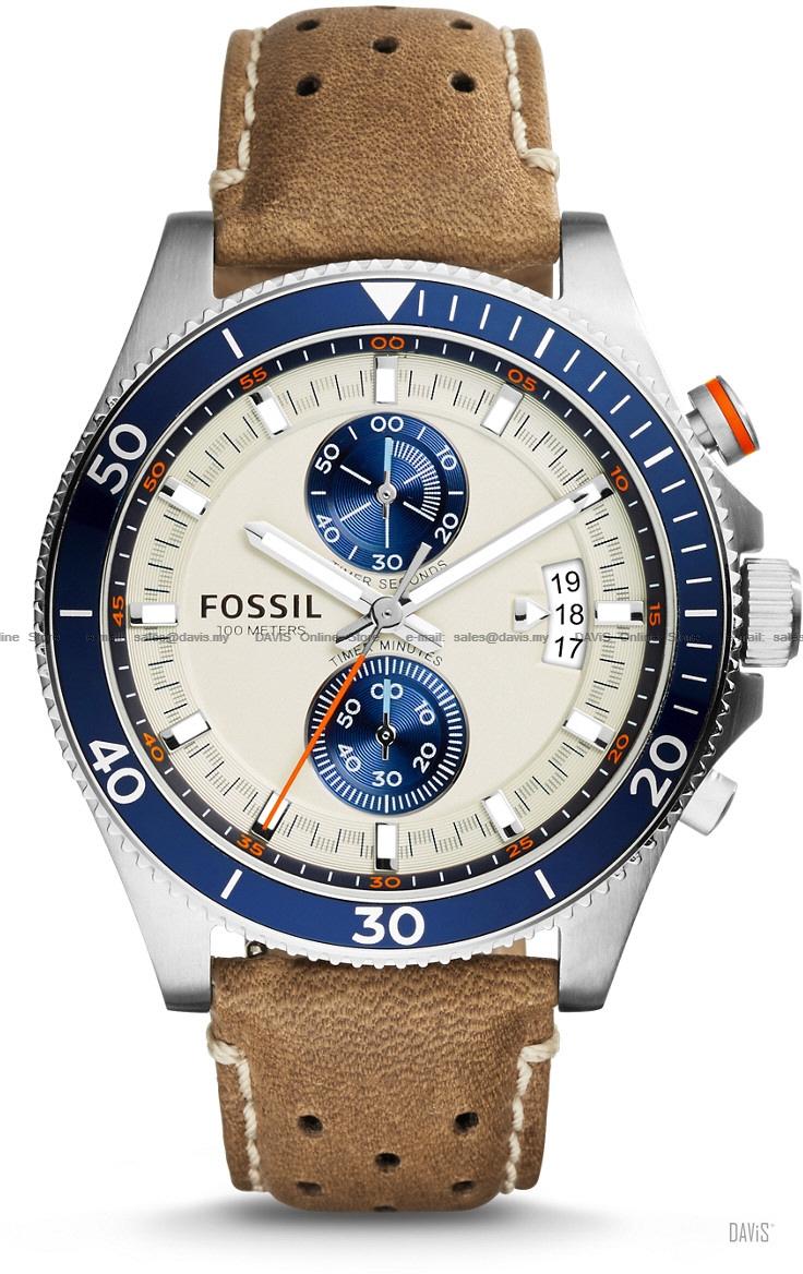 FOSSIL CH2951 Men's Wakefield Chronograph Leather Strap Brown