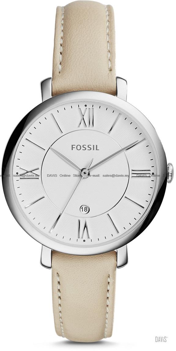 FOSSIL ES3793 Women's Jacqueline Date Leather Strap White