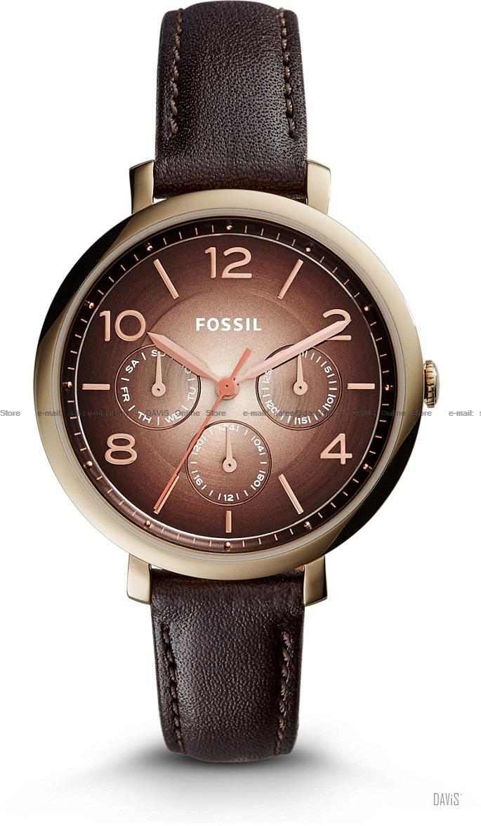 FOSSIL ES3898 Women's Jacqueline Multifunction Leather Strap Brown