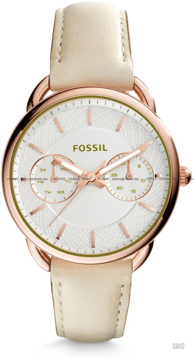 FOSSIL ES3954 Women's Tailor Multifunction Leather Strap Beige