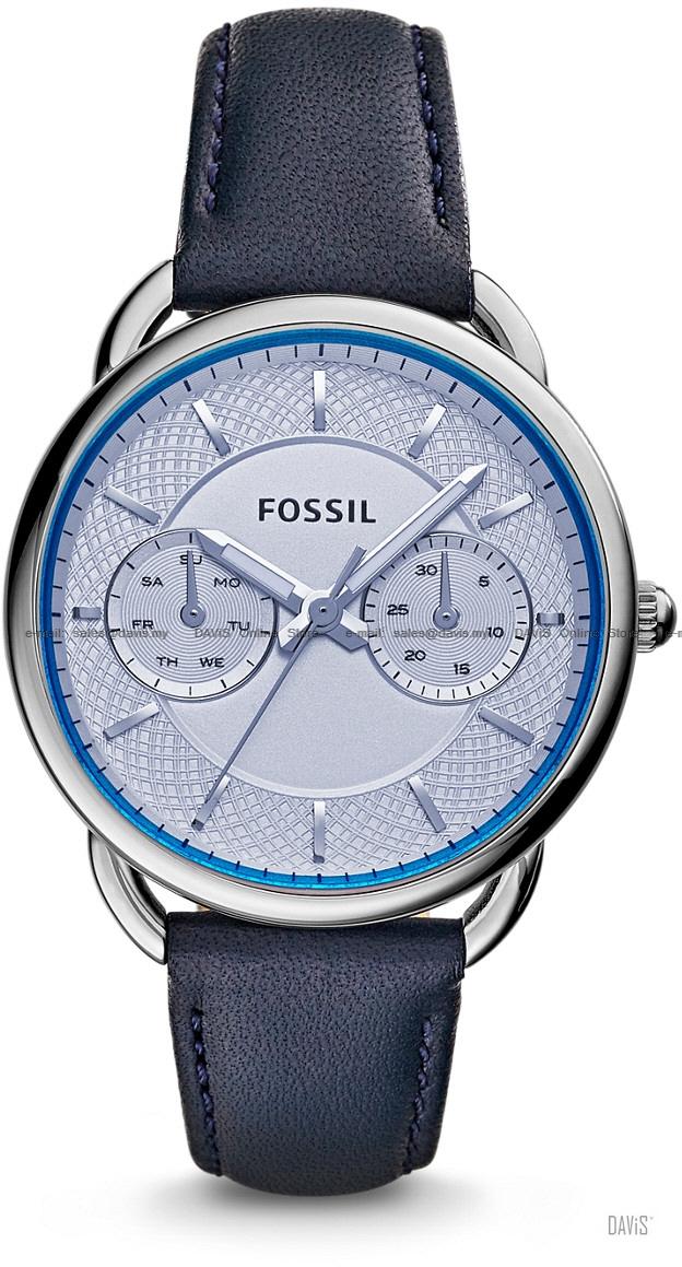 FOSSIL ES3966 Women's Tailor Multifunction Leather Strap Blue