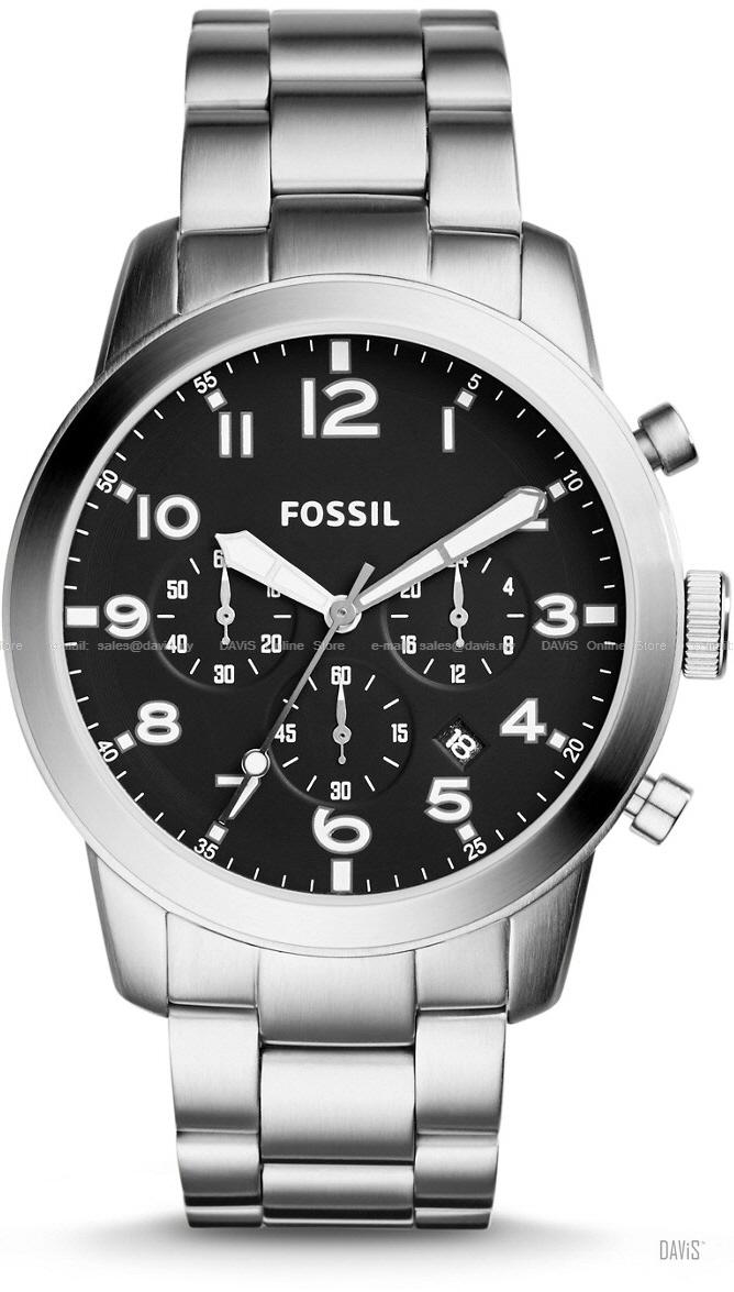 FOSSIL FS5141 Men's Pilot 54 Chronograph SS Bracelet Black