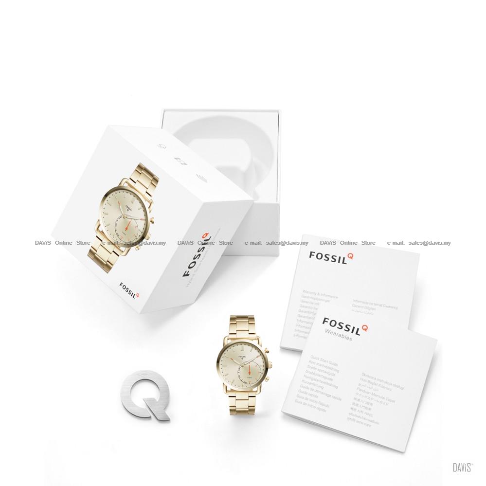 FOSSIL FTW1152 Men's Q Commuter Hybrid Smartwatch SS Bracelet Gold