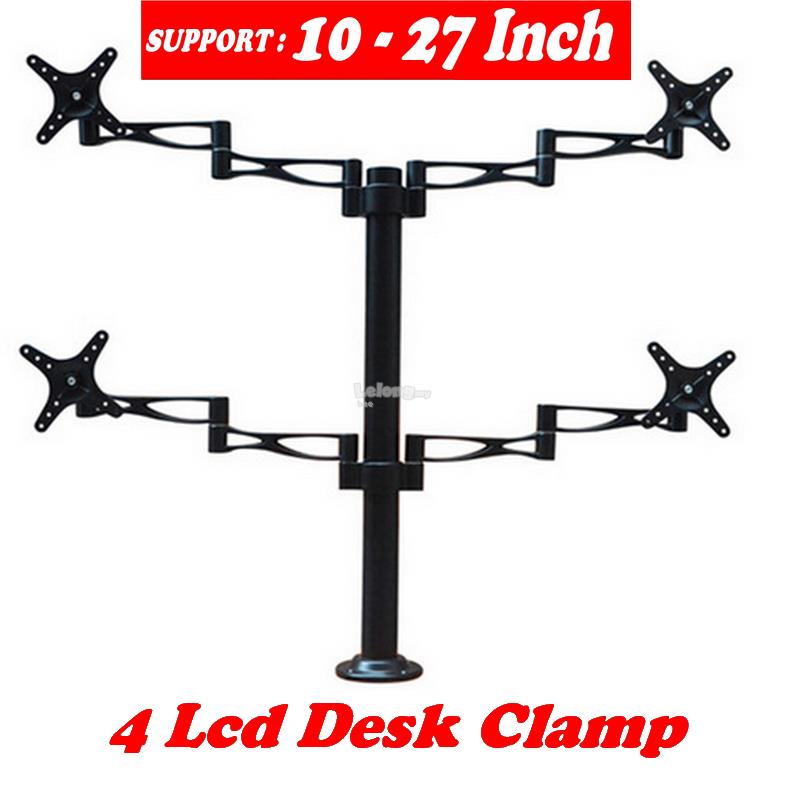Four 4 Lcd Desk Clamp Mount Bracket End 3 2019 24 Pm Four 4 Lcd Desk Clamp Mount Bracket Support 10 27 Inch