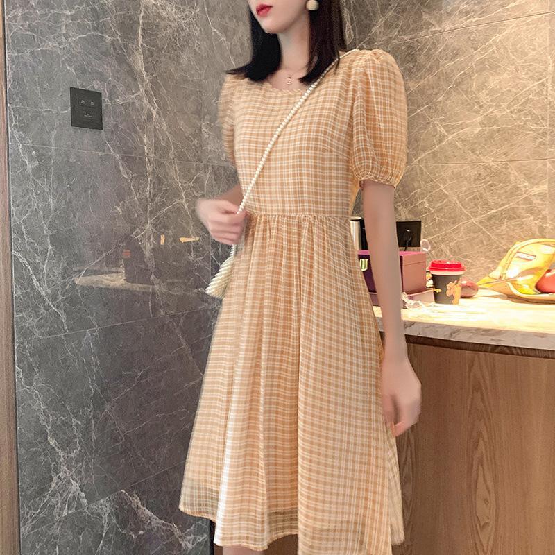 retro chiffon dress