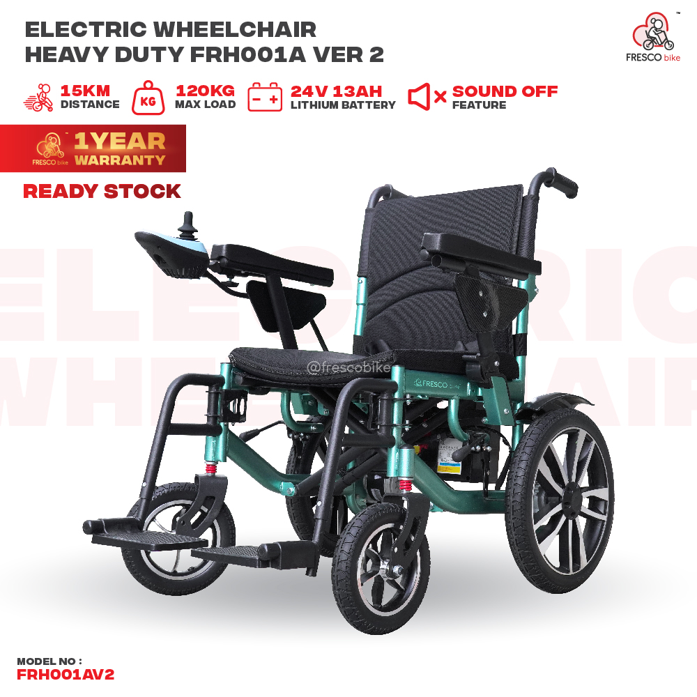 Fresco 18in Seat Electric Wheelchair Heavy Duty FRH001A Ver 2