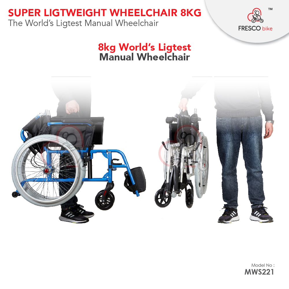 Fresco 8kg Lightest Manual Wheelchair Aluminium Alloy Frame