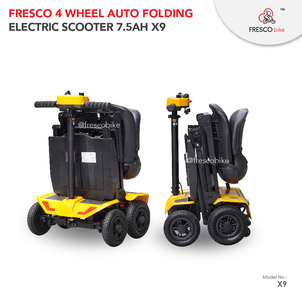 Fresco Auto Folding 4 Wheel Electric Scooter 7.5Ah X9