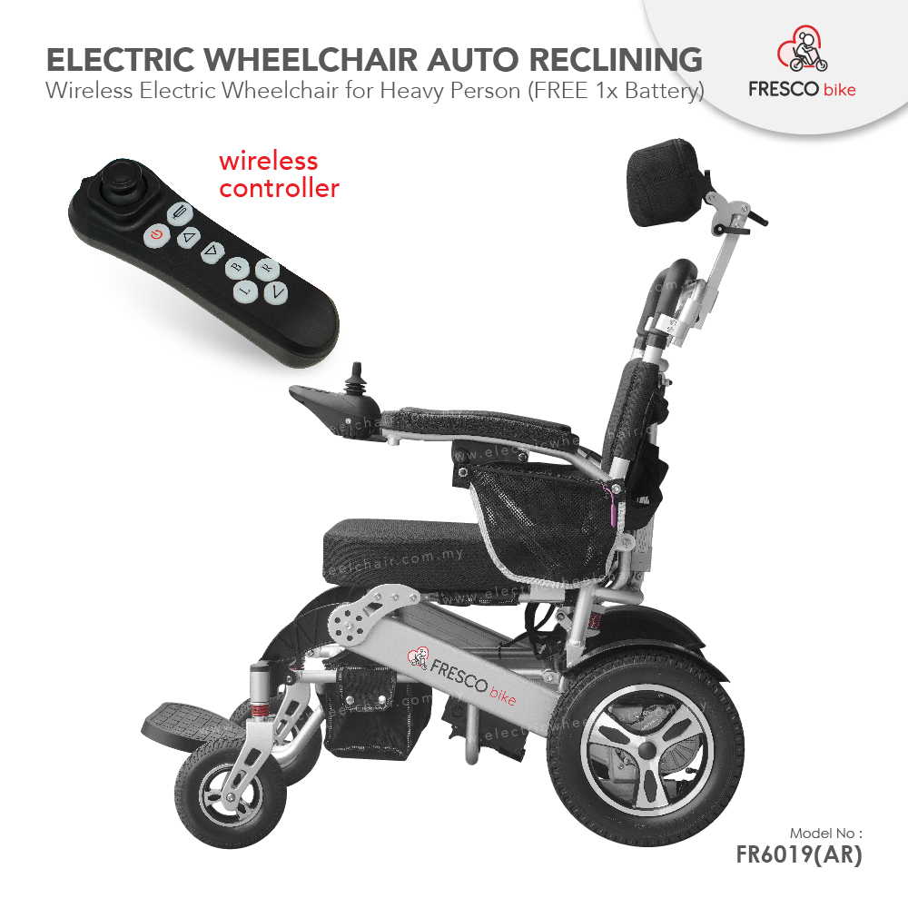 Fresco Auto Reclining Wireless Electric Wheelchair with remote control