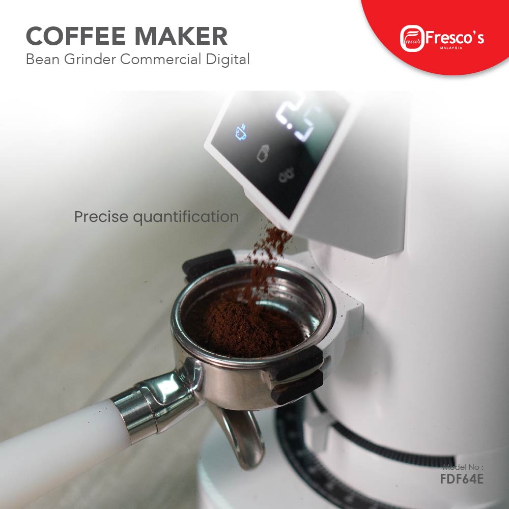 Fresco Electric Conical 64mm Steel Burr Coffee Bean Grinder