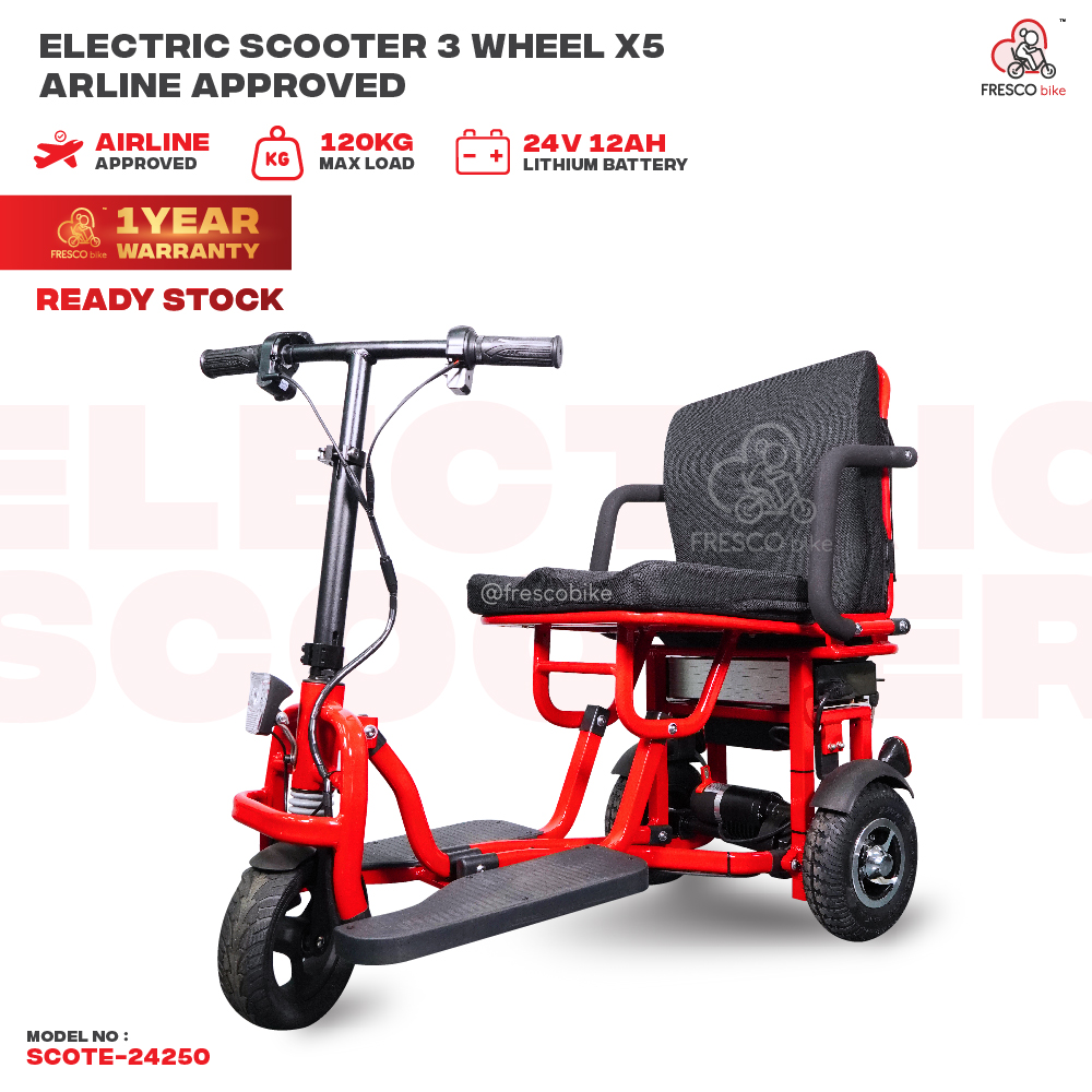 Fresco Electric Scooter X5 | Three Wheel Electric Scooter / Wheelchair