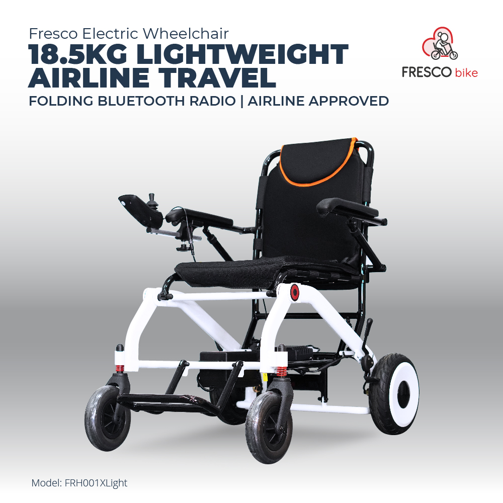 Fresco Electric Wheelchair Lightweight 18kg Aluminum Motorized