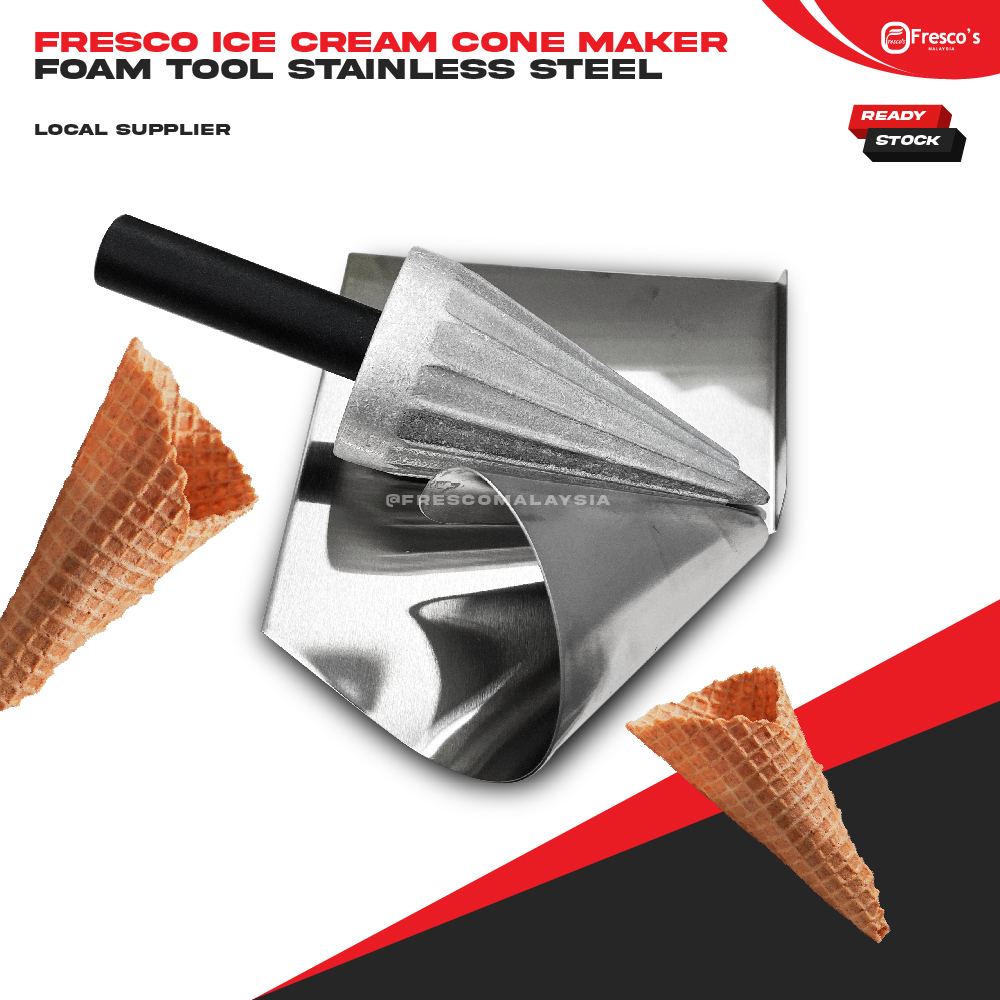 Fresco Ice Cream Cone Maker Foam Tool Stainless Steel