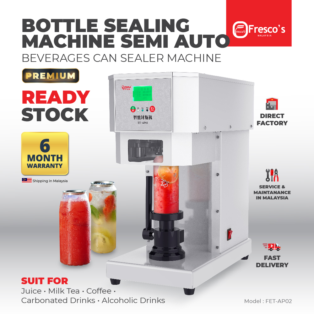 Fresco (PREMIUM) Bottle Sealing Machine Semi Auto Can Sealer Machine
