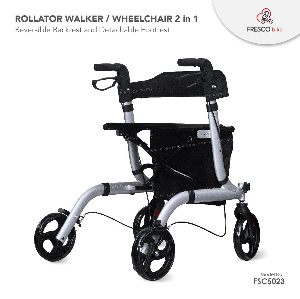 Fresco Rollator Walker with Seat and Backrest