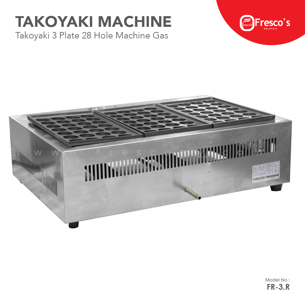 Fresco Takoyaki 3 Plate Machine Gas