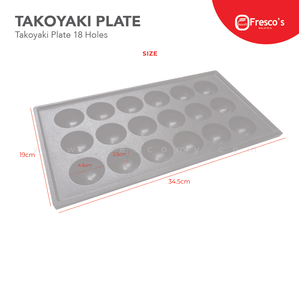 Fresco Takoyaki Hot Plate 18 Holes