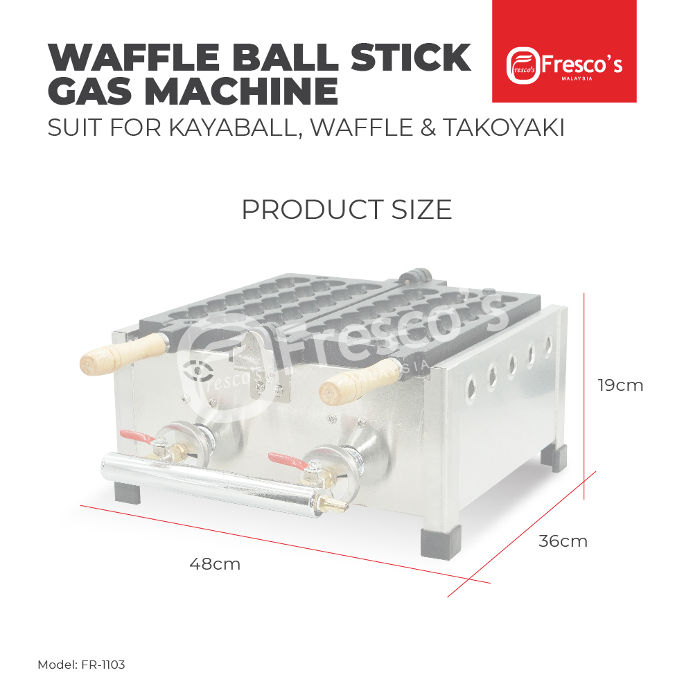 Fresco Waffle Ball Stick Gas Machine