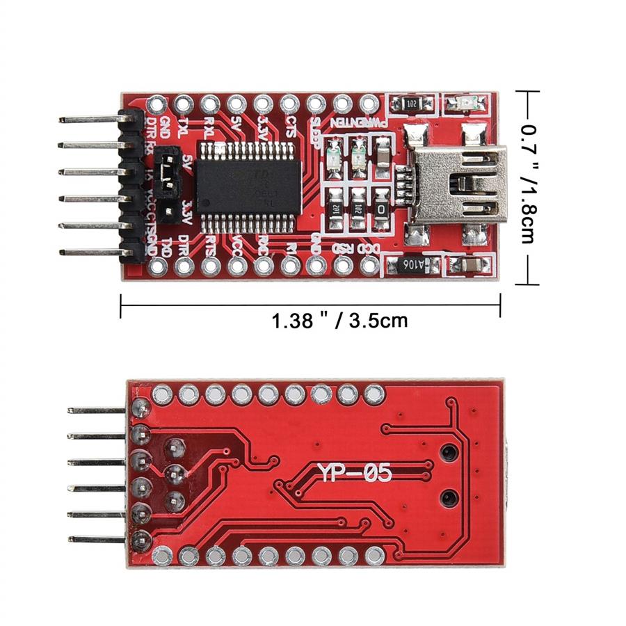 FT232RL FTDI USB to TTL 3.3V 5V Mini USB Adapter Module