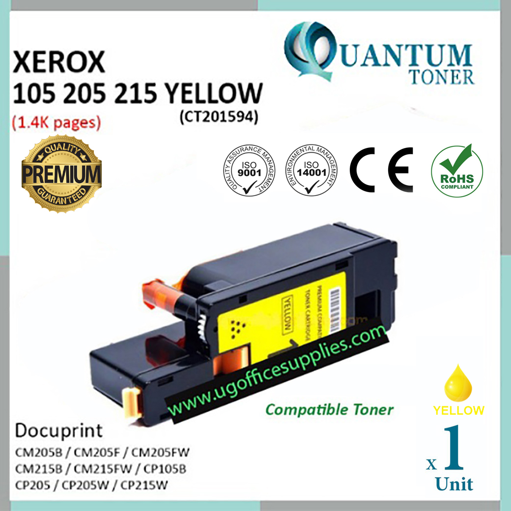 Fuji Xerox CP105CP205 CP215 CM205 CM215 Yellow Compatible Toner