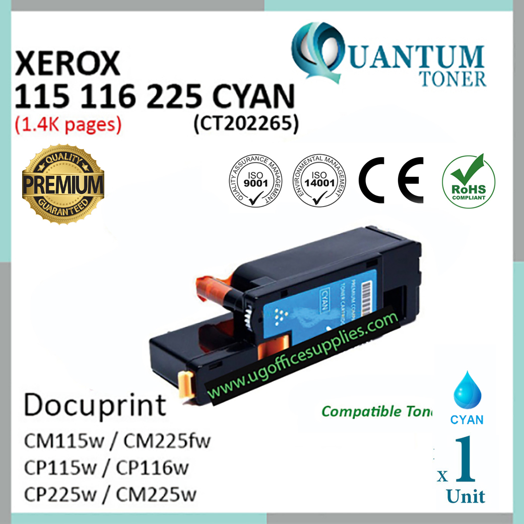 Fuji Xerox CP115 CM116 CM225 CT202266 Cyan Compatible Toner