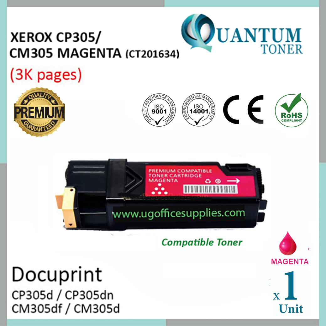 Fuji Xerox CP305 CM305 CM305df CT201634 Magenta Compatible Toner