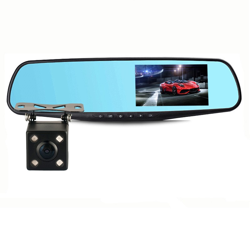 Full HD 1080P Car Dvr Camera Auto 4.3 Inch Mirror Digital Video Recorder