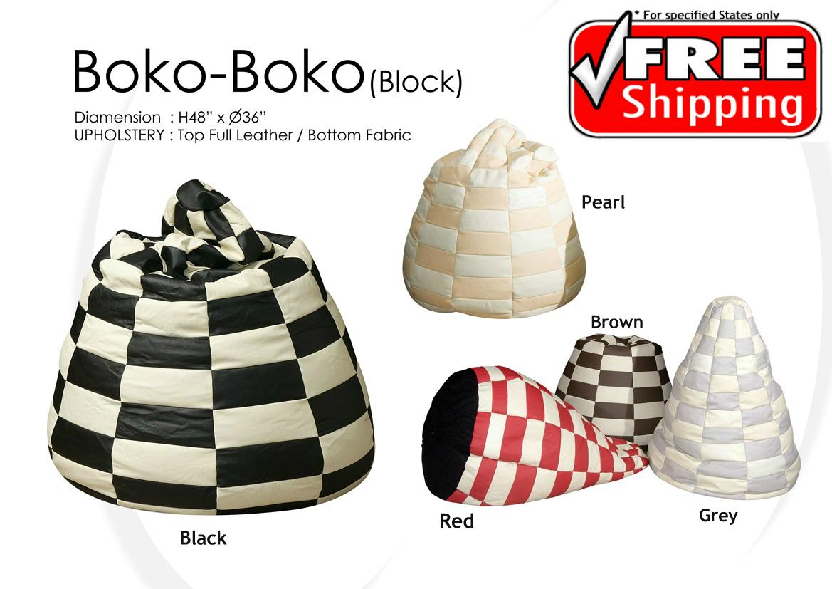 Full Leather Bean Bag Sofa Free Delivery
