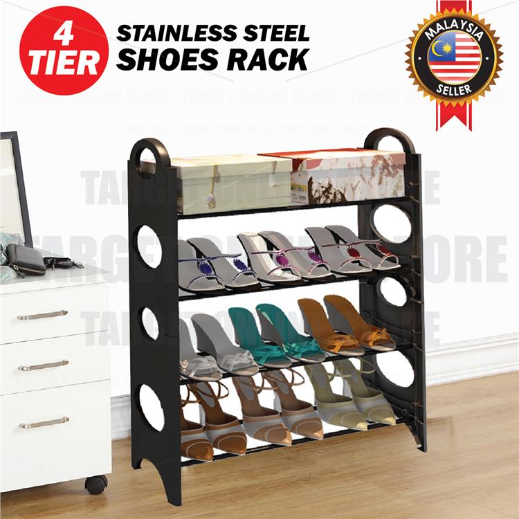 Furniture Room 4 Tier Shoes Rack Shelf Storage Organiser Home Bedroom