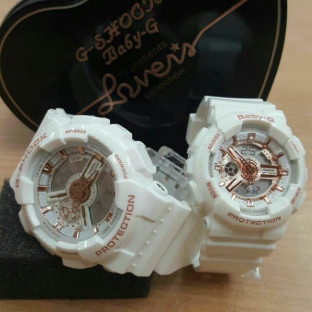 baby g watch white and gold