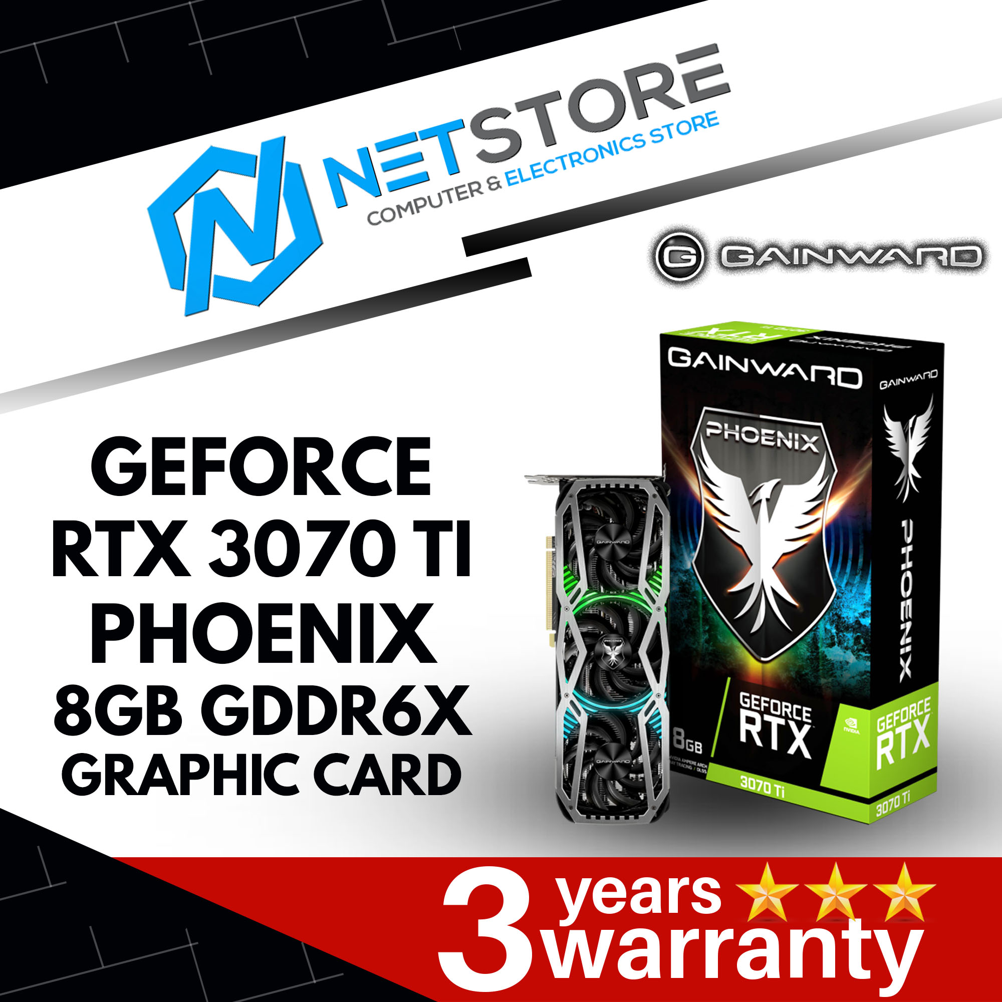 GAINWARD GEFORCE RTX 3070 TI PHOENIX 8GB GDDR6X GRAPHIC CARD