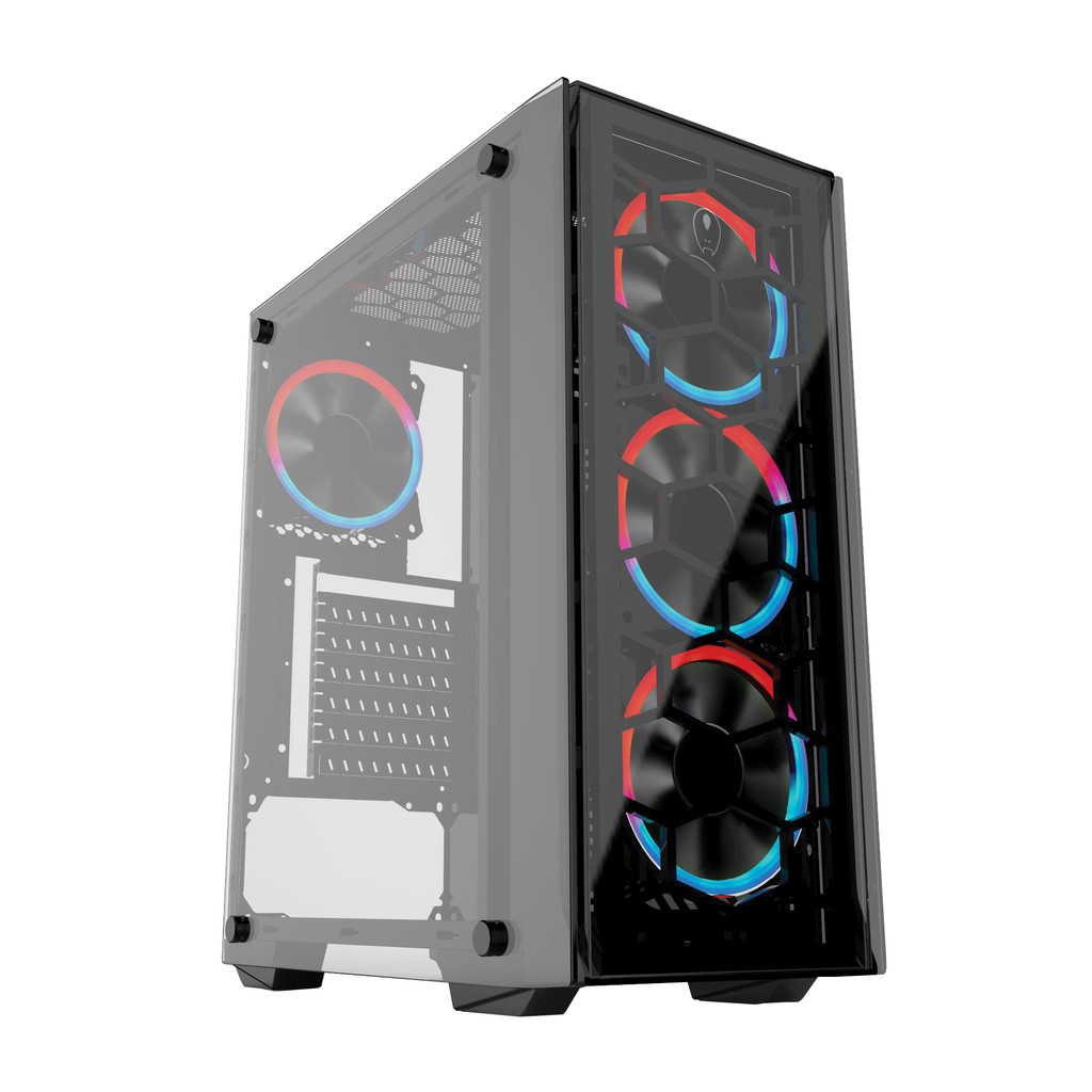 GAMING FREAK S95G NEBULA PREMIUM MIDDLE TOWER CASE WITH TEMPERED GLASS CPU PC 