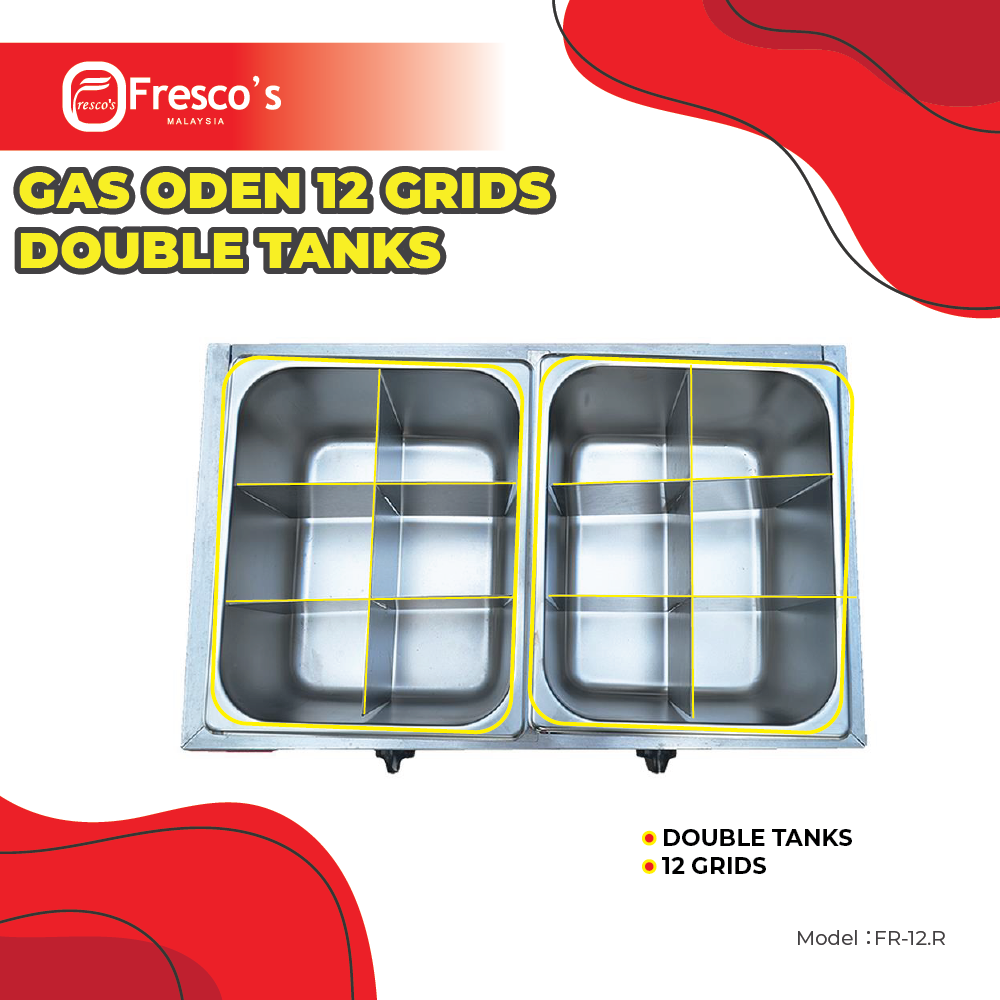 Gas Oden 12 Grids Double Tanks FR-12.R Oden Machine