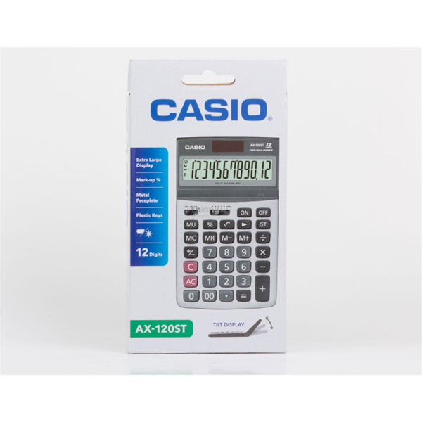 Genuine Casio Compact Desk Type Calculator AX-120ST Value Series