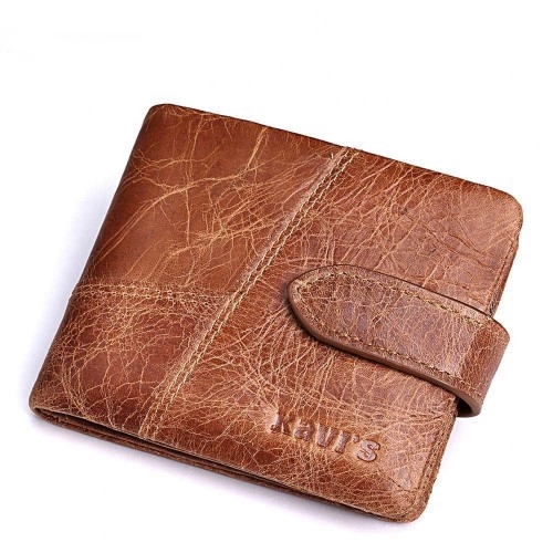 Genuine Cowhide Leather Men Wallet Italy Fashion Coin Purse RFID Blocking