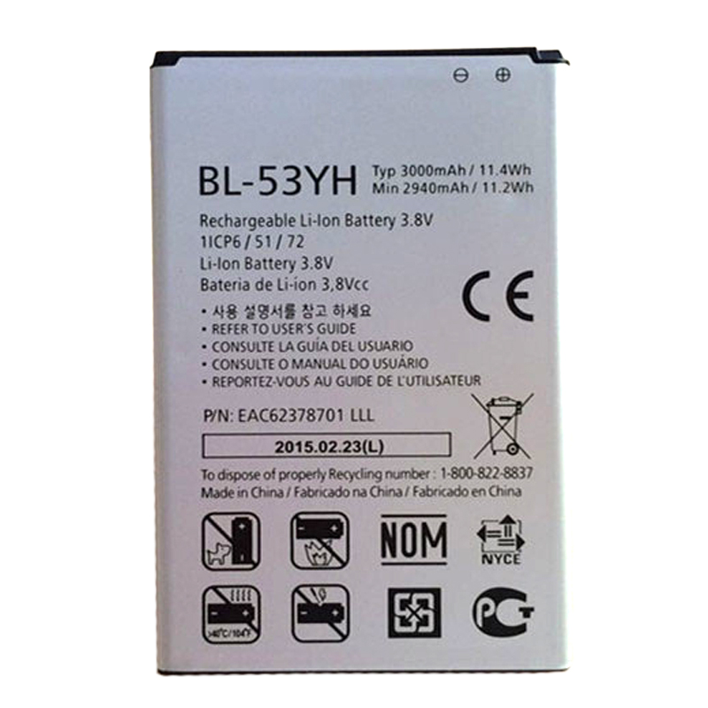 Genuine LG G3 D855 BL-53YH Battery Replacement Repair 3000mAh