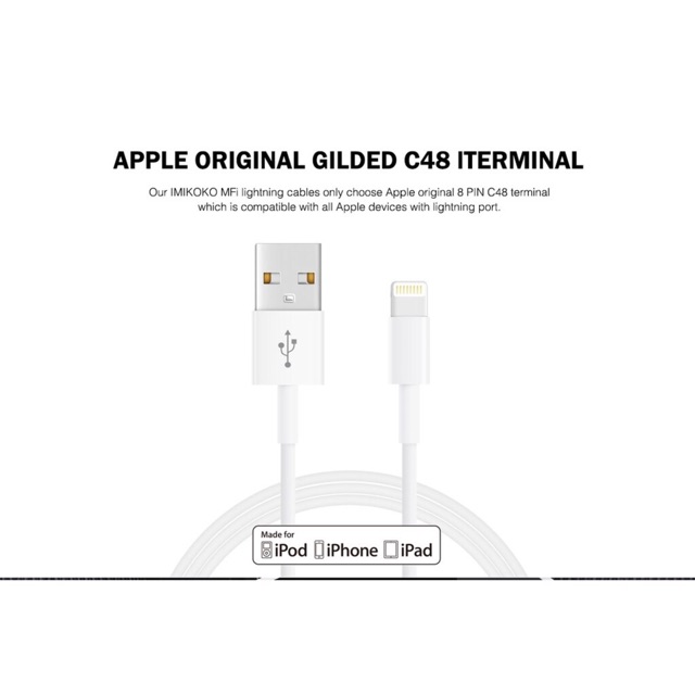Genuine Original Apple iPhone iPad 5 6 6S Lightning USB Data Cable