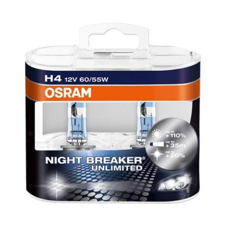 GENUINE Osram Night Breaker Unlimited H4 Halogen Bulb