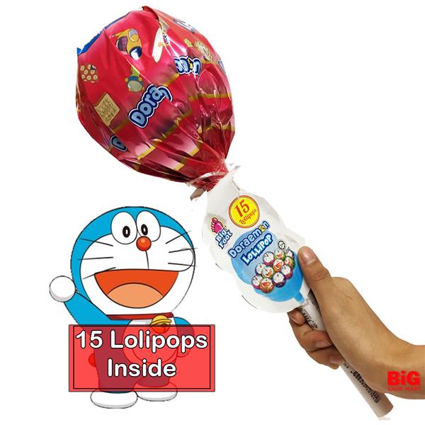 Giant Doraemon Lolipop 36cm (15 Small Lolipops Inside)