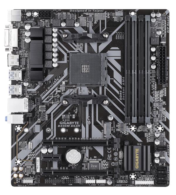 GIGABYTE B450M-DS3H AMD B450 Ultra Durable mATX Motherboard