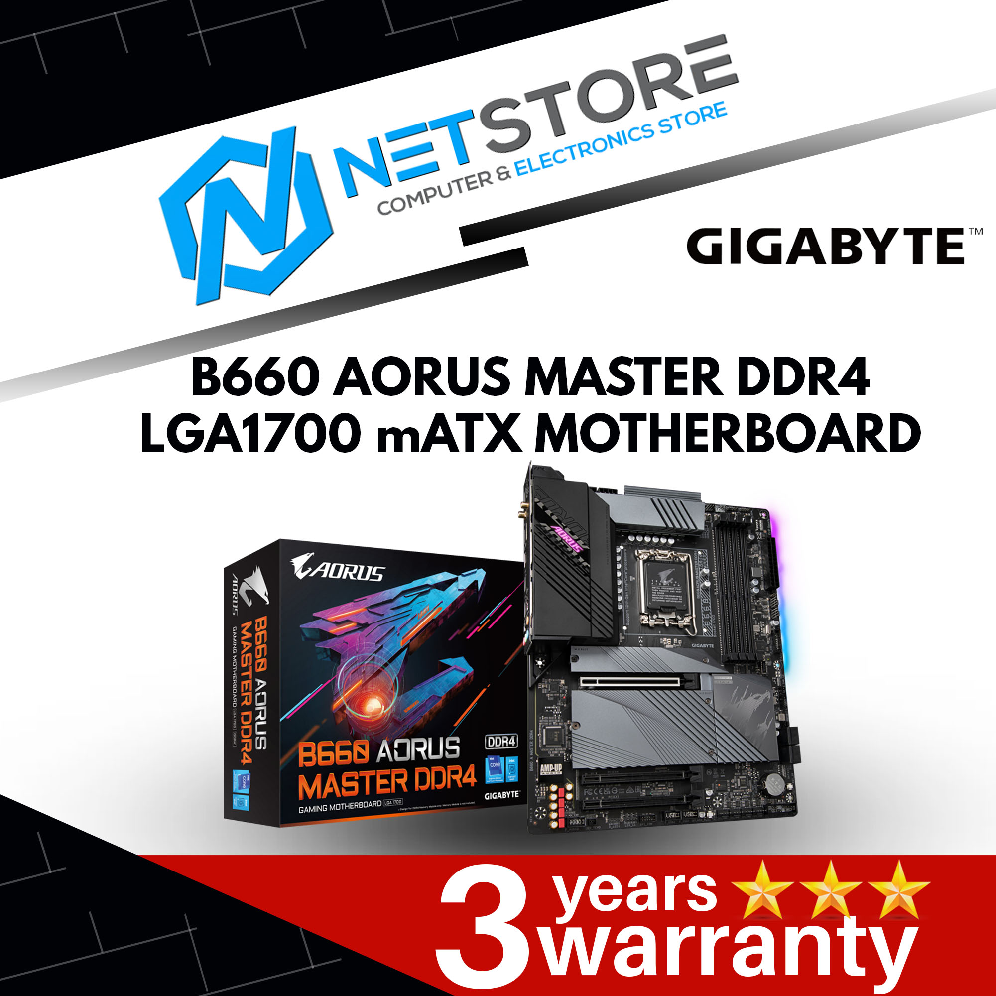 GIGABYTE B660 AORUS MASTER DDR4 LGA1700 ATX MOTHERBOARD