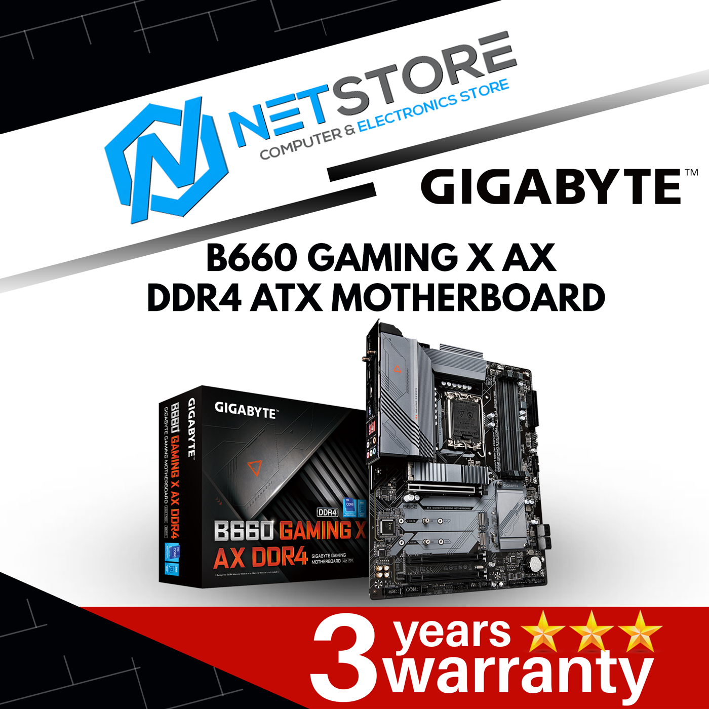GIGABYTE B660 GAMING X AX DDR4 ATX MOTHERBOARD