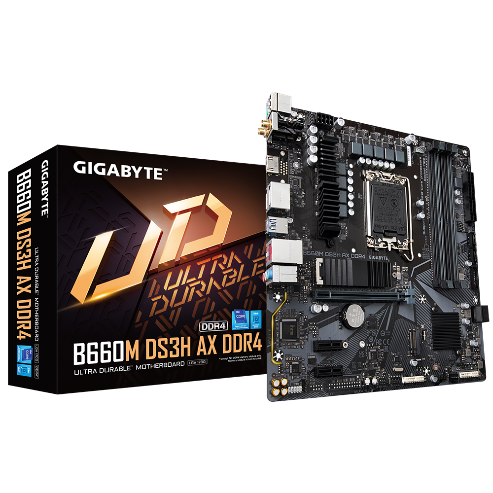 GIGABYTE B660M DS3H AX DDR4 LGA1700 mATX MOTHERBOARD