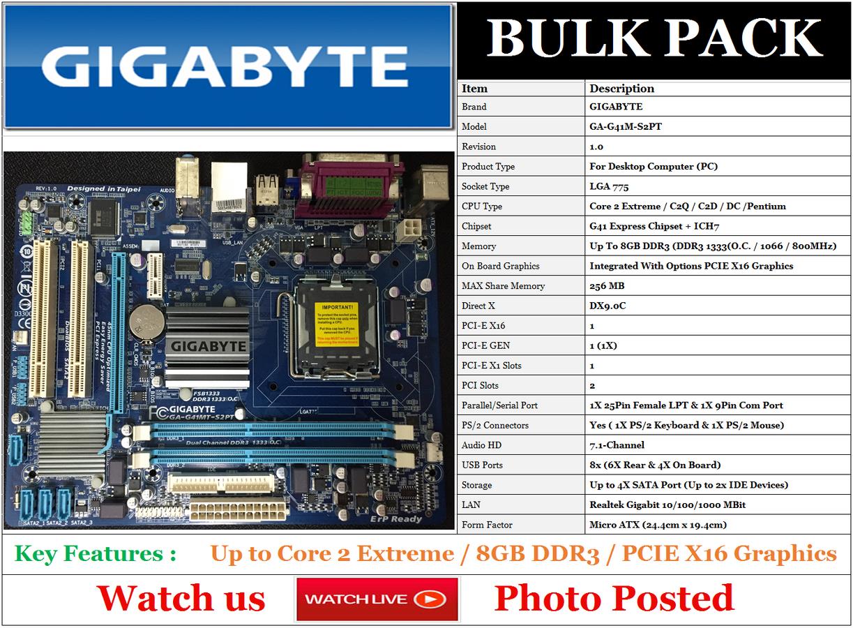 Подключение gigabyte ga g41mt s2