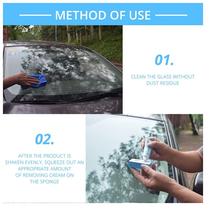 Glass Stripper Water Spot Remover - Windshield Cleaner | Car Window Glass Oil 